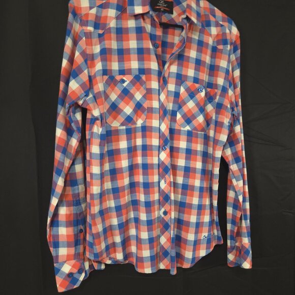 Cats Eye Double Pocket Button Up Size Large Very Nice - Picture 2 of 8